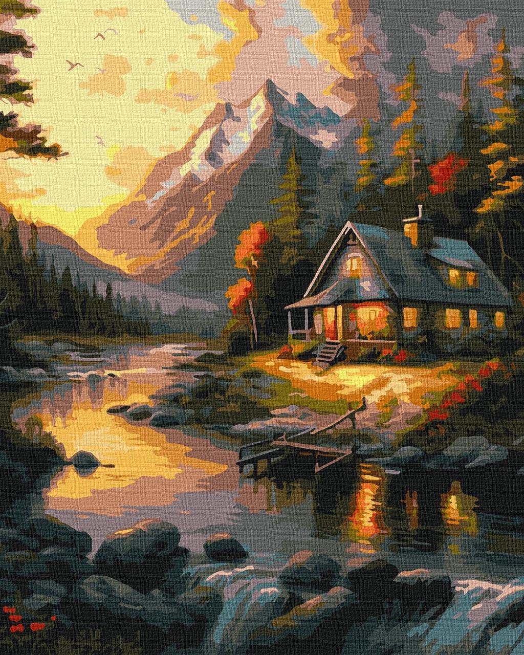 Картина за номерами Ідейка Золотий захід 40x50 см (код KHO6328)