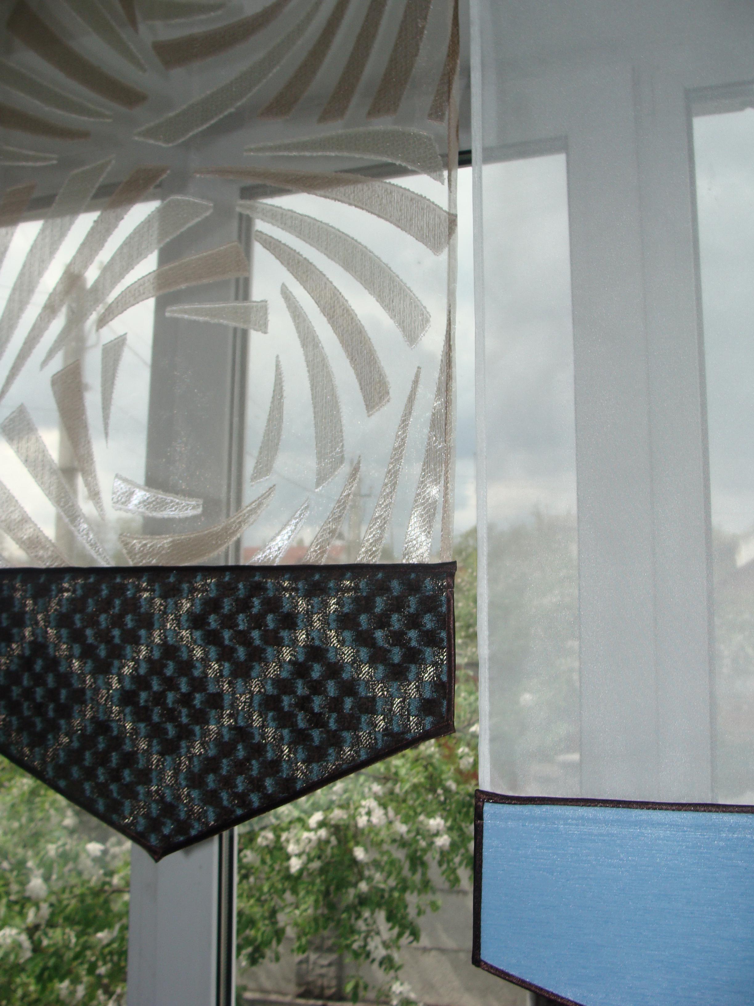 Комплект панельних фіранок Firanka Мозаїка 5 шт. карниз 200 см Блакитний з бежевим і шоколадним (13п) - фото 5 Комплект панельних фіранок Firanka Мозаїка 5 шт. карниз 200 см Блакитний з бежевим і шоколадним (13п) - фото 5