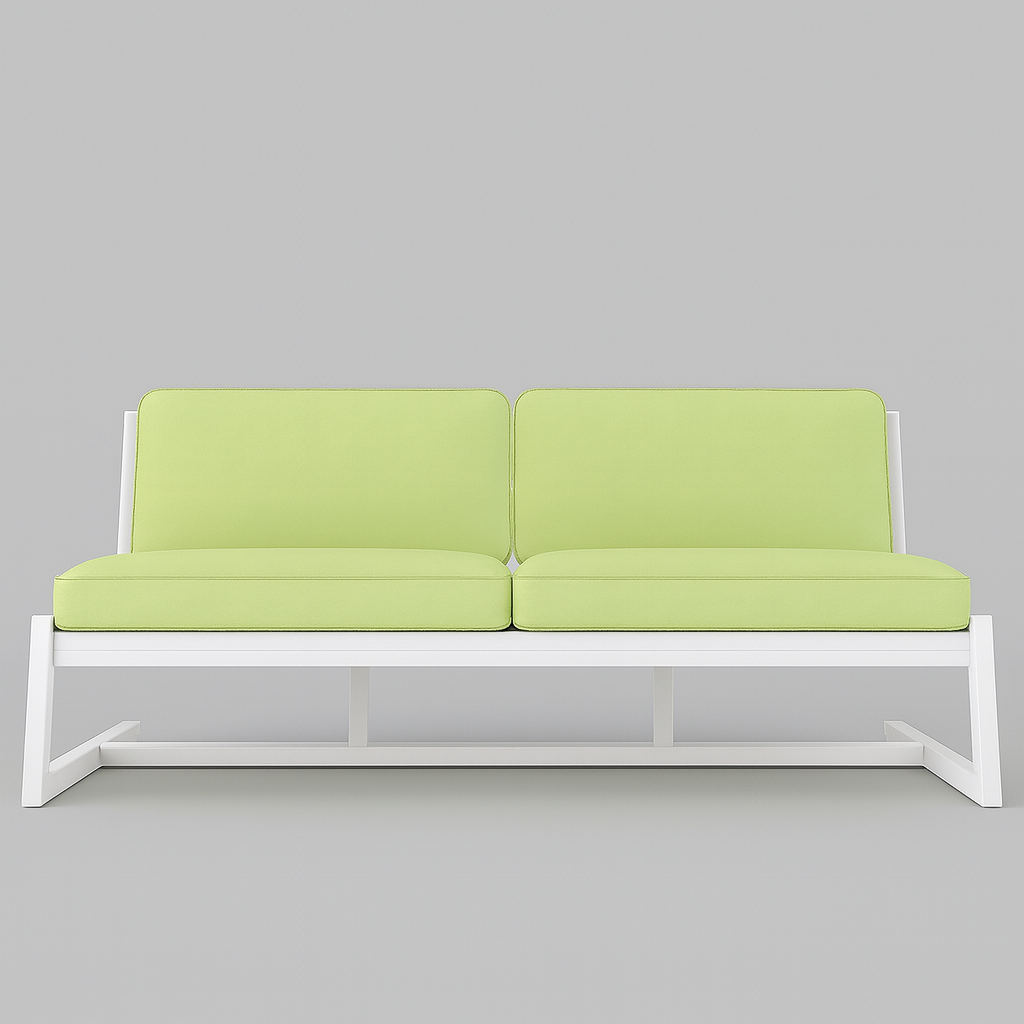 Диван металевий AVVS tech Атлас вуличний лофт оксфорд 126 см Салатовий/Білий (30222915) - фото 2