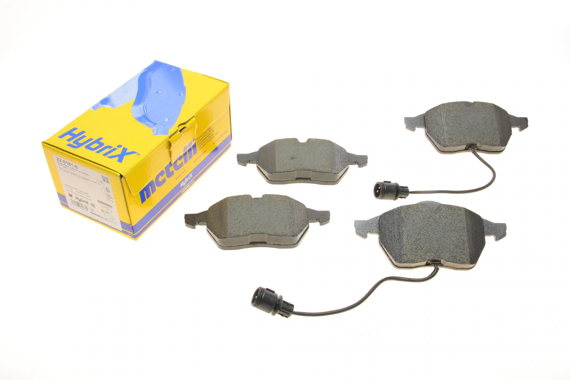 Колодки тормозные передние METELLI для Audi 100 90-94/Audi A6 94-97 с датчиками (22-0181-0)