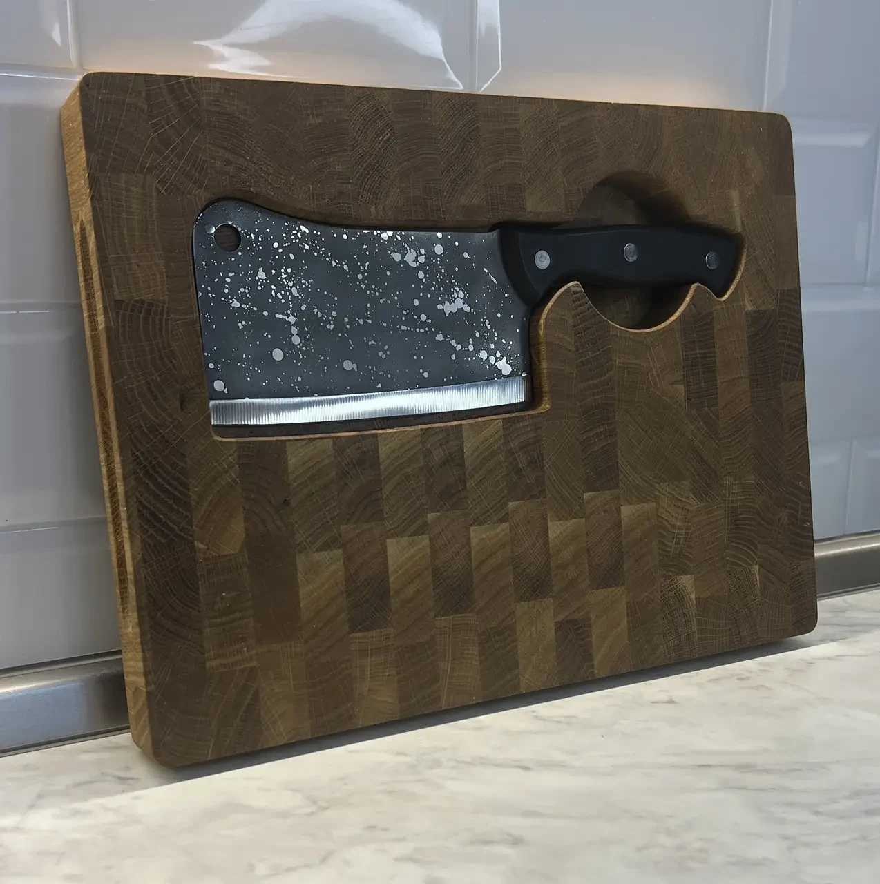 Набір кухонний дошка обробна торцева з тяпкою Чумацький шлях 2 пр. (27722350)