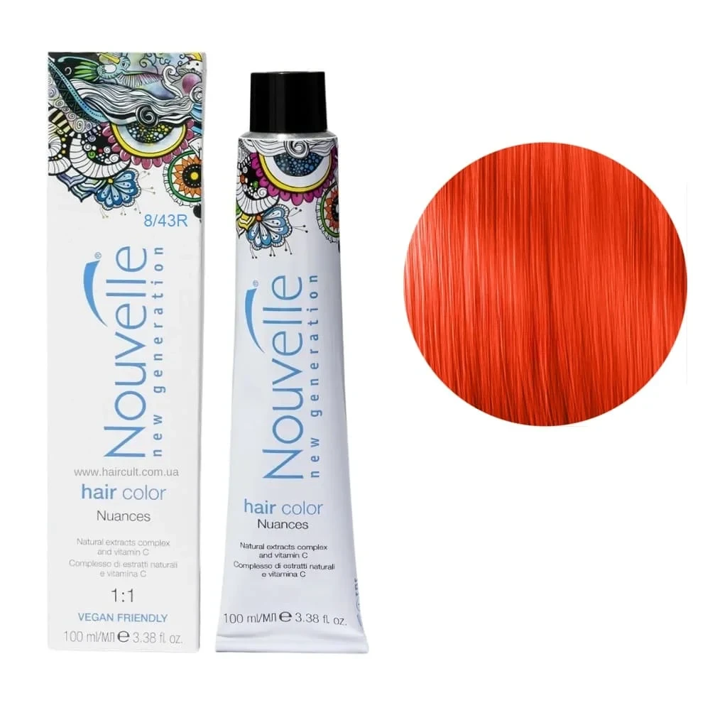 Краска для волос Nouvelle Hair Color 8/43R 100 мл Краска для волос Nouvelle Hair Color 8/43R 100 мл
