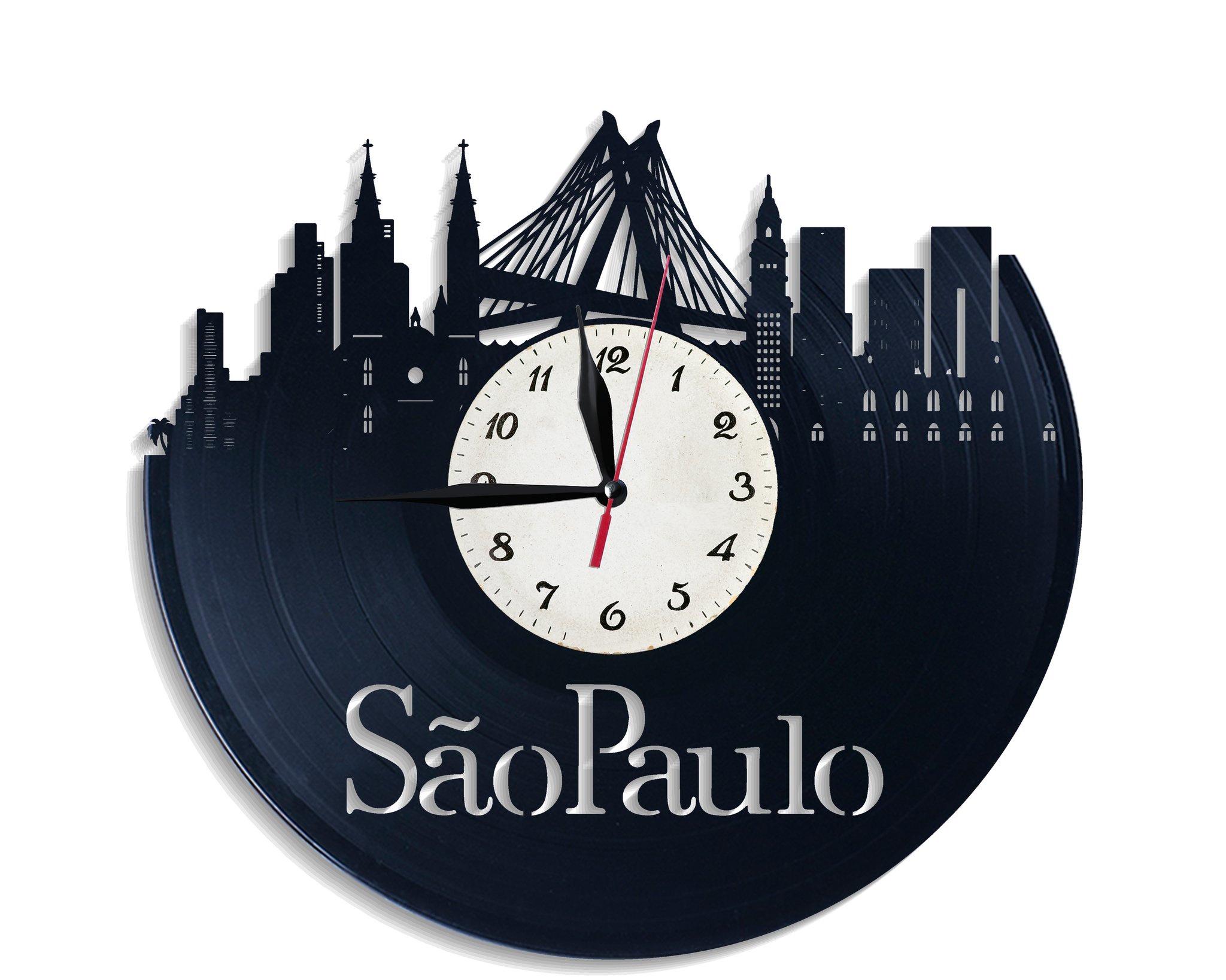 Часы настенные Сан-Паулу 2820 из виниловой пластинки