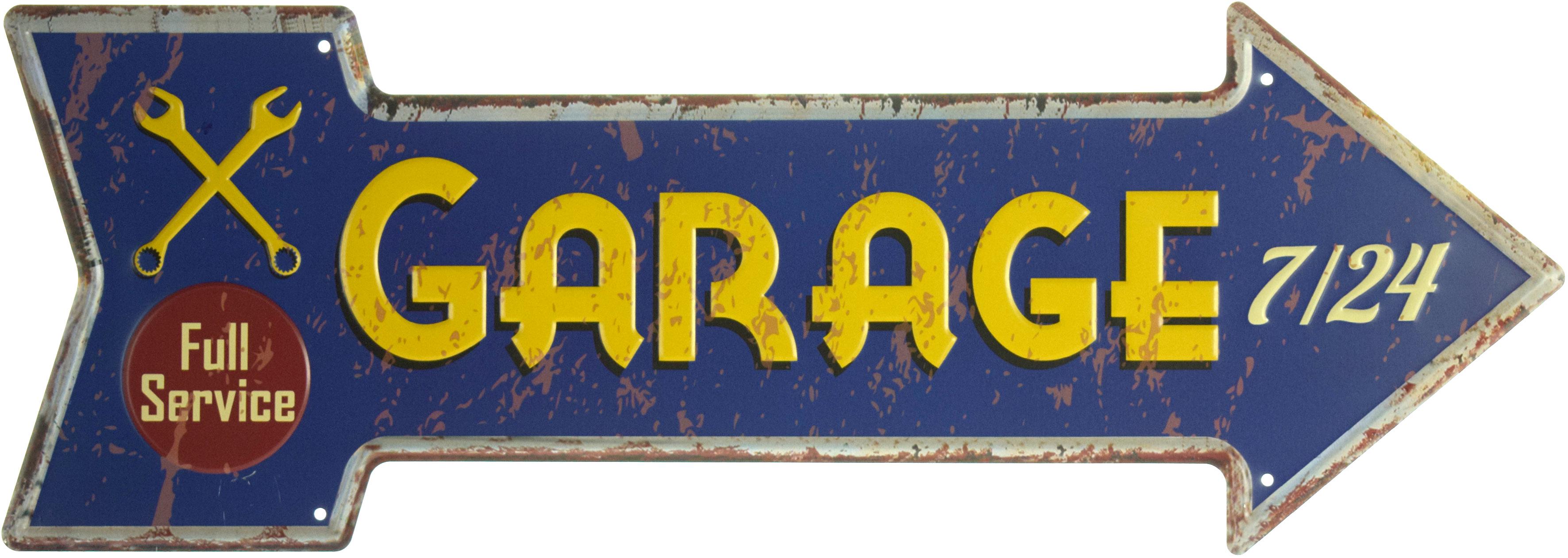Табличка металева Гараж 7/24 Повний Сервіс/Garage 7/24 Full Service 16x45 см