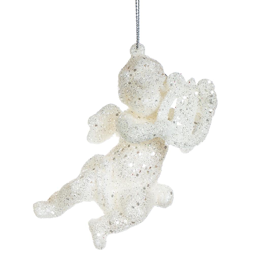 Елочная игрушка Ангел с арфой Белый (017NZ) Елочная игрушка Ангел с арфой Белый (017NZ)