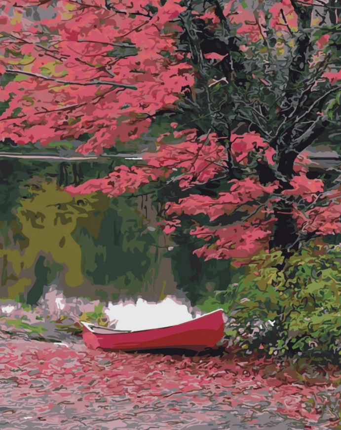 Картина по номерам Strateg Под цветом дерева 40x50 см (SY6467)