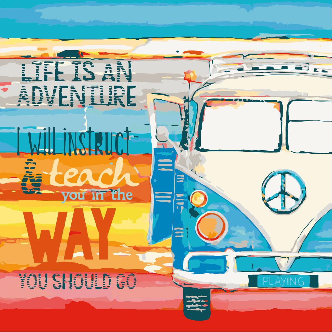 Картина по номерам Идейка Жизнь это приключение 40x40 см (skl-КНО2727)