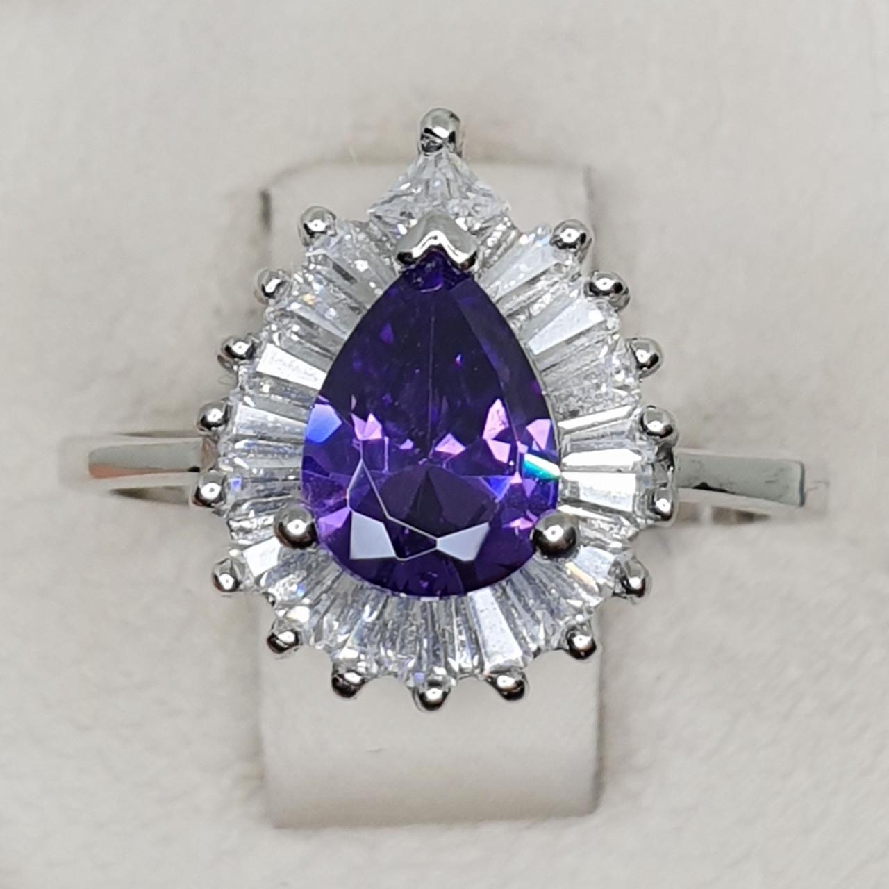 Кольцо серебряное с аметистом р. 17,5 3,52 г (1428123757)