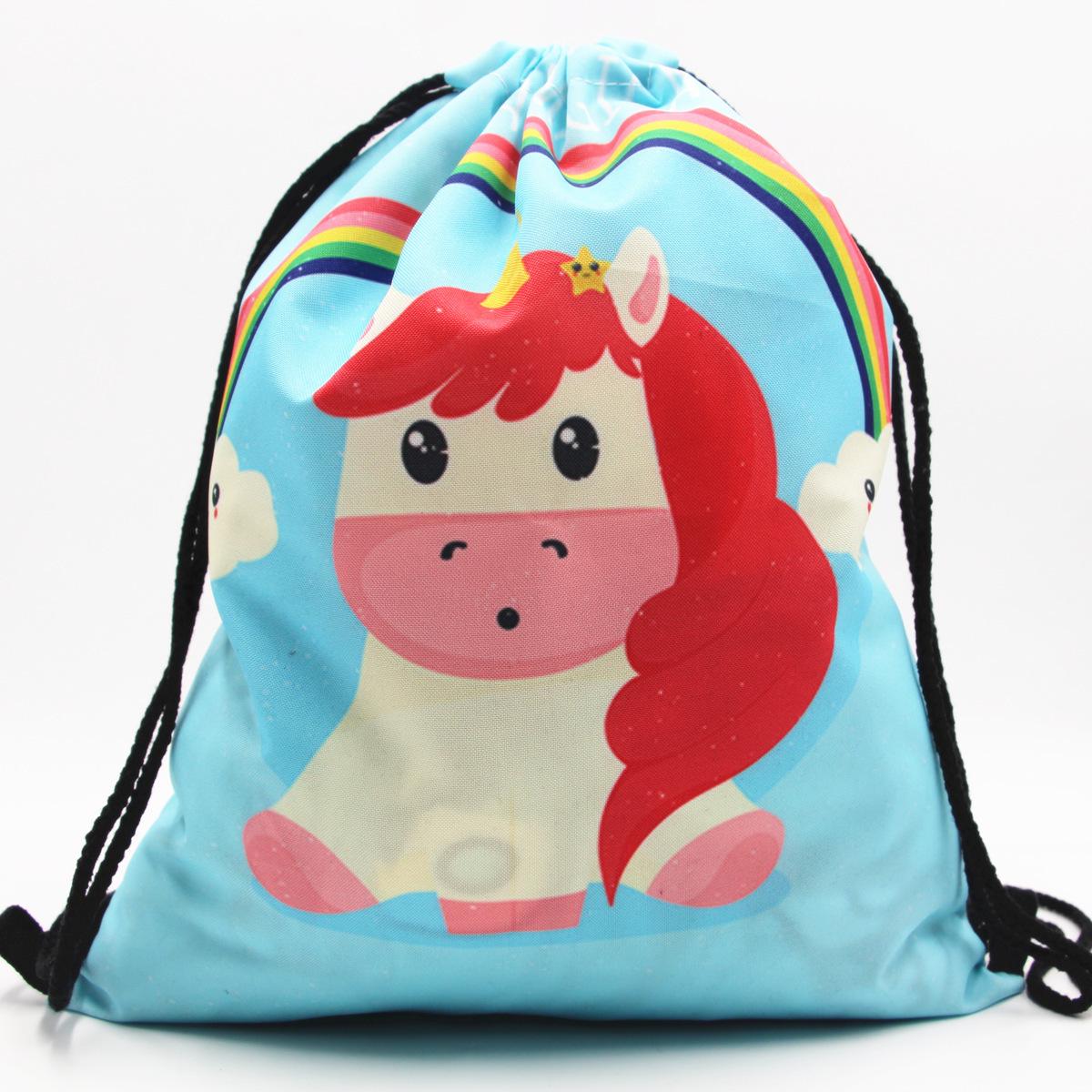 Сумка для взуття єдиноріг під веселкою 11380 32х39 см Блакитний (4570290)