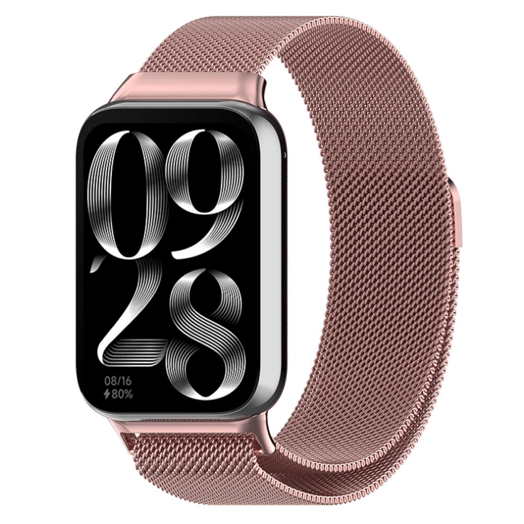 Ремешок металлический Milanese Loop для Xiaomi Smart Band 8 Pro Rose Pink (ECR_8512) - фото 4