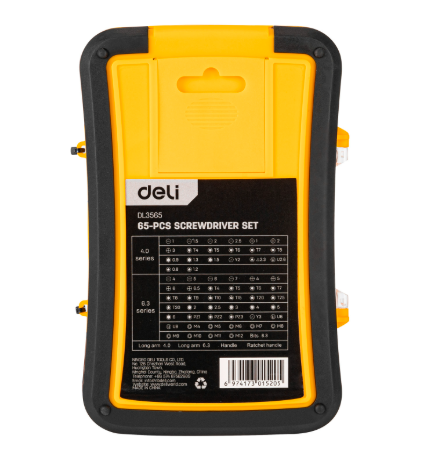 Набір викруток прецизійних Deli 65 пр. (2620895432) - фото 3 Набір викруток прецизійних Deli 65 пр. (2620895432) - фото 3