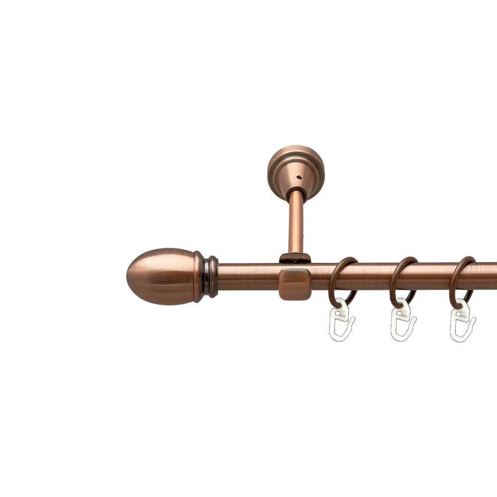 Карниз для штор Orvit Белуно однорядный гладкий 16 мм 200 см Античная медь (00-00019261)