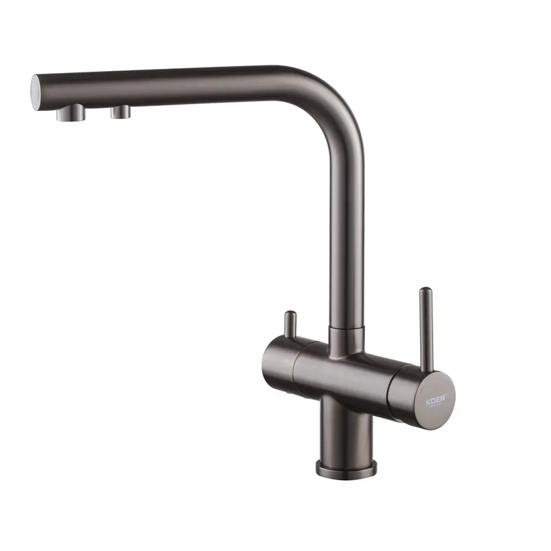 Змішувач для очищеної води високий KOER 001-KB-72001-07 латунь Графіт (b-KR3393)