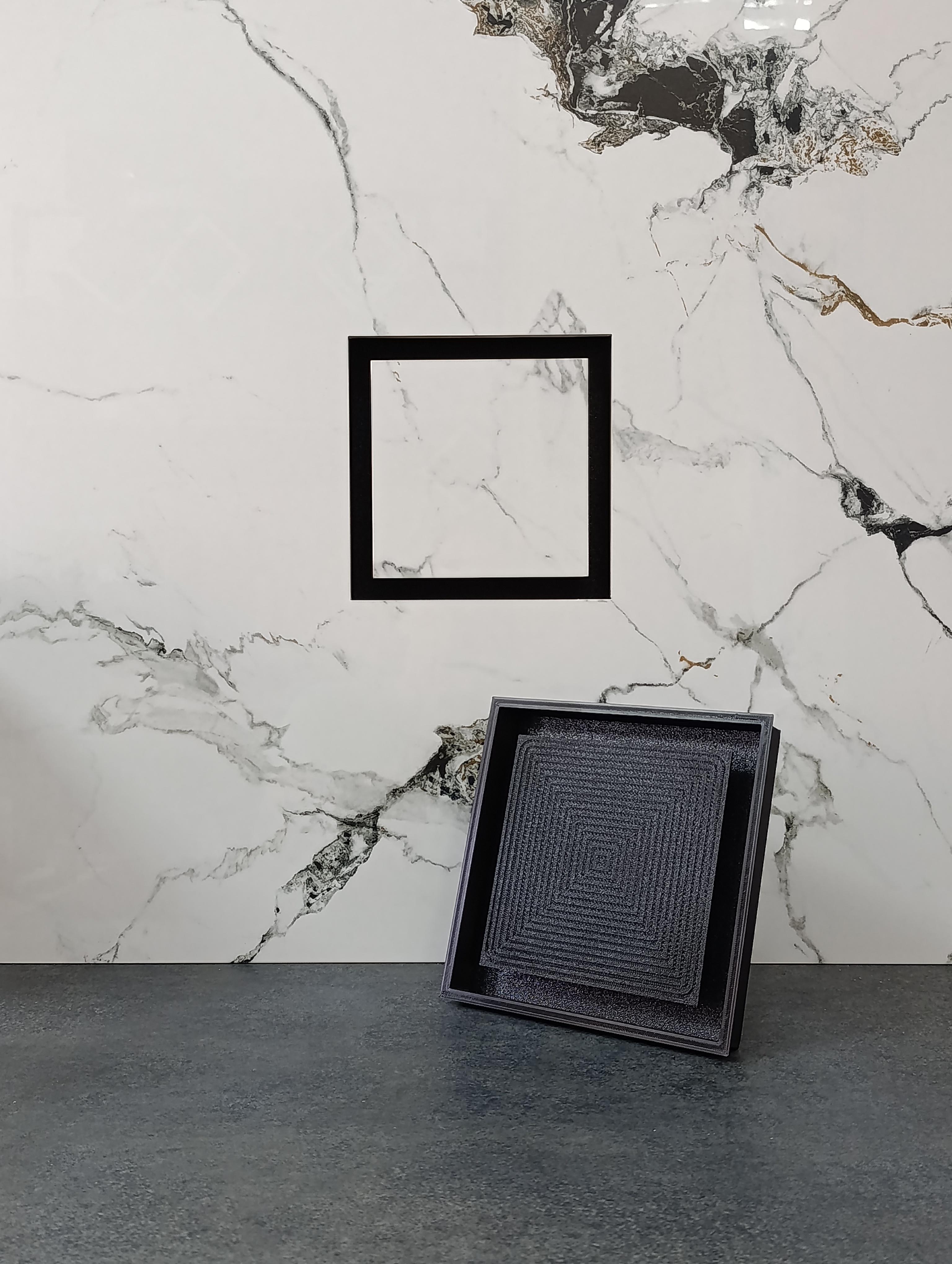 Короб скрытого монтажа под плитку с прямыми углами под d 125 мм без вентилятора Черный (000043)