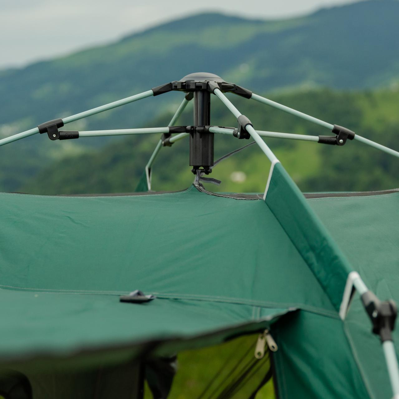 Палатка кемпинговая 3-местная с тентом 235x235x155 см Зеленый (4672) - фото 8