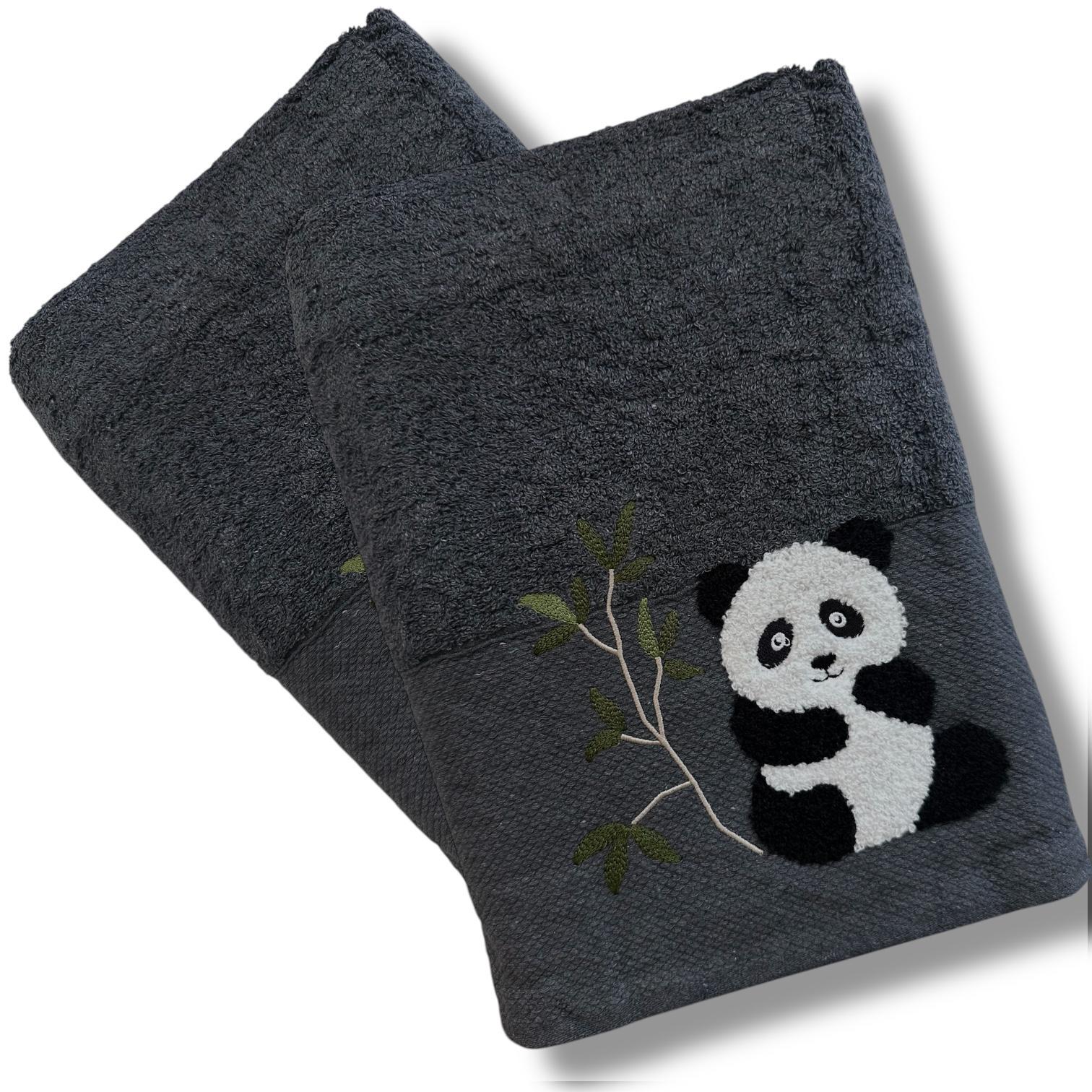 Рушник махровий Malloory Home 70x140 см Темно-сірий (8136-3) - фото 3