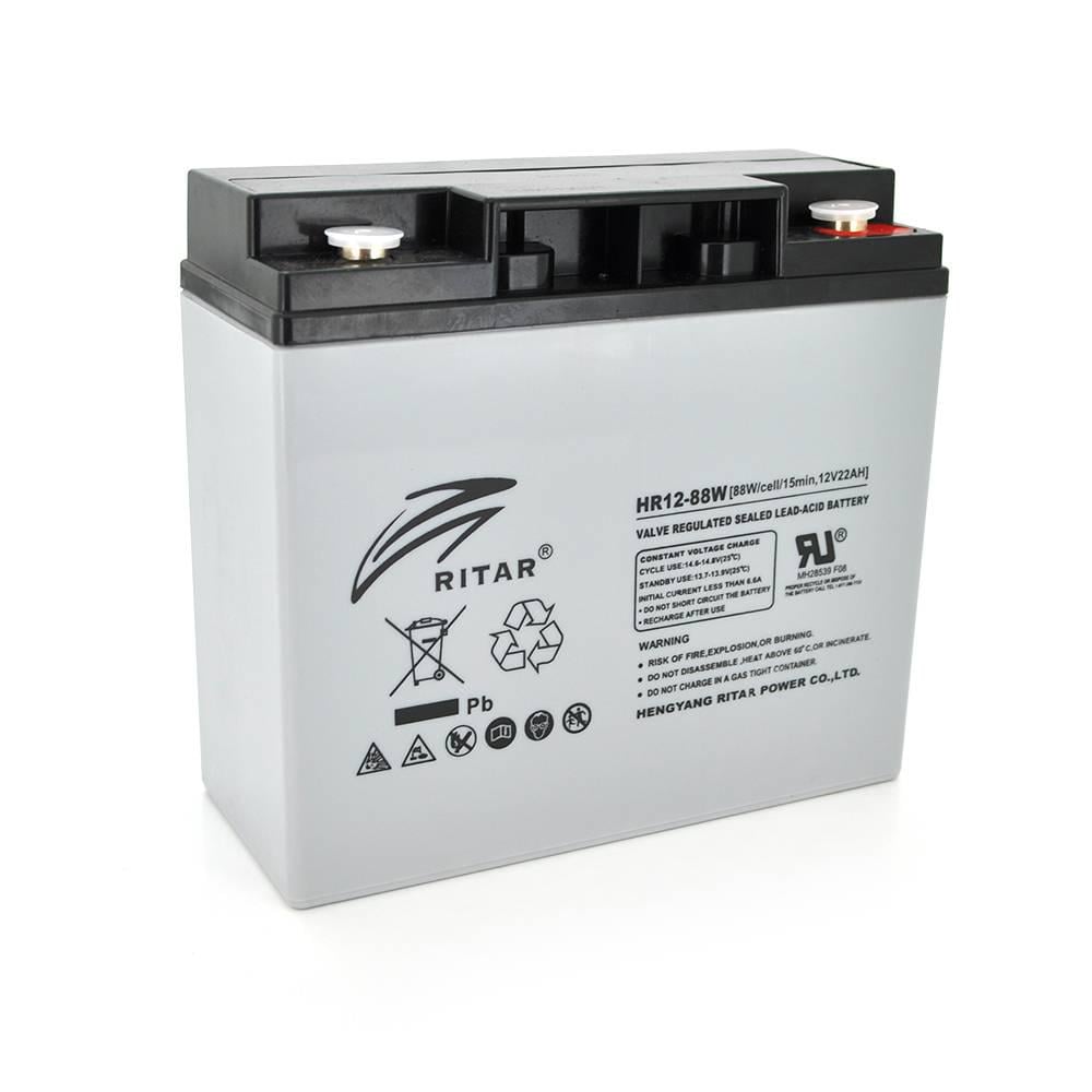 Акумуляторна батарея AGM RITAR HR1288W Gray Case 12V 22.0Ah 181 х 77 х 167 167 6,50 кг Q4