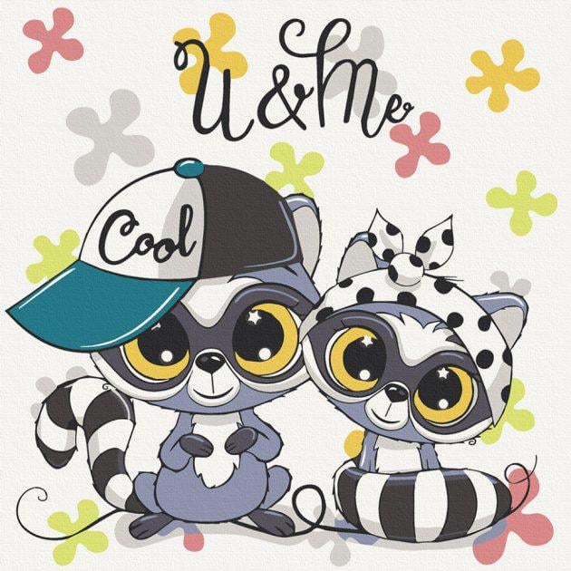 Картина по номерам ART CRAFT Крутые еноты 30х30 см (15535-АС)