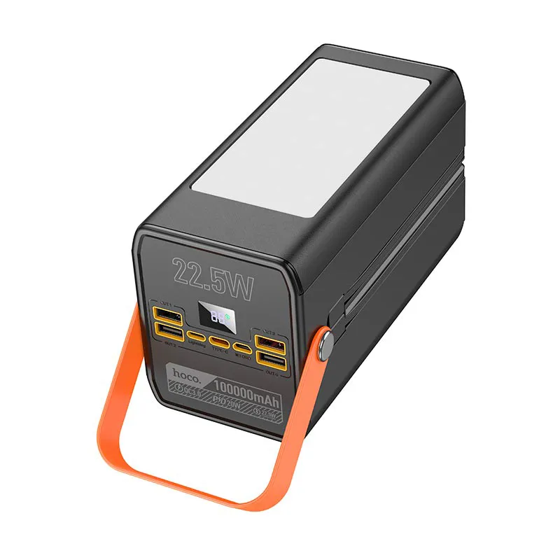 Павербанк Hoco DB49 Action УМБ портативный 100000mAh 4USB/Type-C/Lightning 22,5W/3A/быстрая зарядка PD/QC (0a089032)