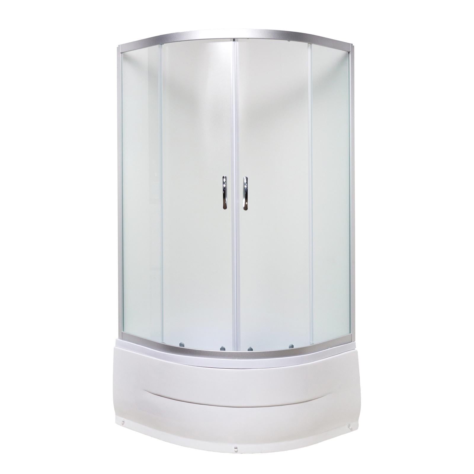 Душевая кабина полукруглая Bravo JAMNO H90MS без поддона 90х90 см матовое стекло Сатин (000031400)