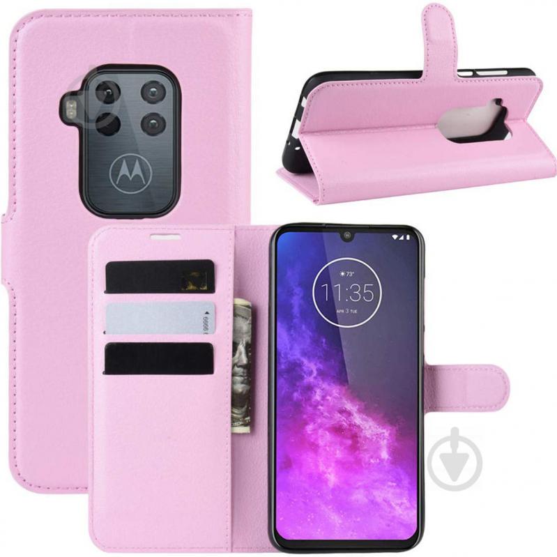 Чохол-книжка Litchie Wallet для Motorola One Zoom Pink (hub_DRmn26349) - фото 2