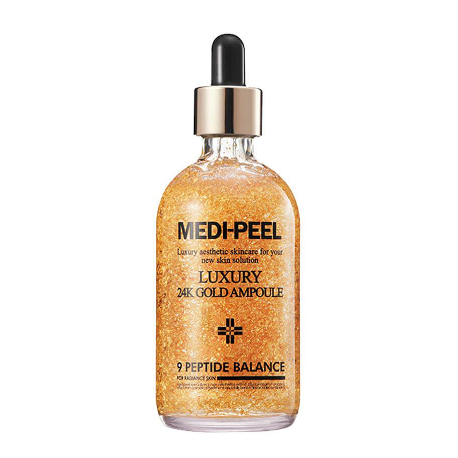 Сыворотка для лица с золотом коллоидным MEDI-PEEL Luxury 24K Gold Ampoule антиоксидантная для эластичности кожи 100 мл - фото 2 Сыворотка для лица с золотом коллоидным MEDI-PEEL Luxury 24K Gold Ampoule антиоксидантная для эластичности кожи 100 мл - фото 2