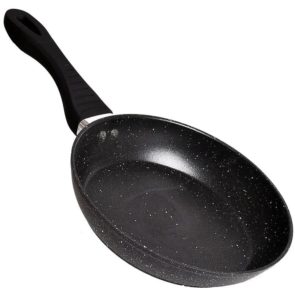 Сковорода з антипригарним покриттям Besser Stone 22 см з бакелітовою ручкою Чорний (30861) Сковорода з антипригарним покриттям Besser Stone 22 см з бакелітовою ручкою Чорний (30861)