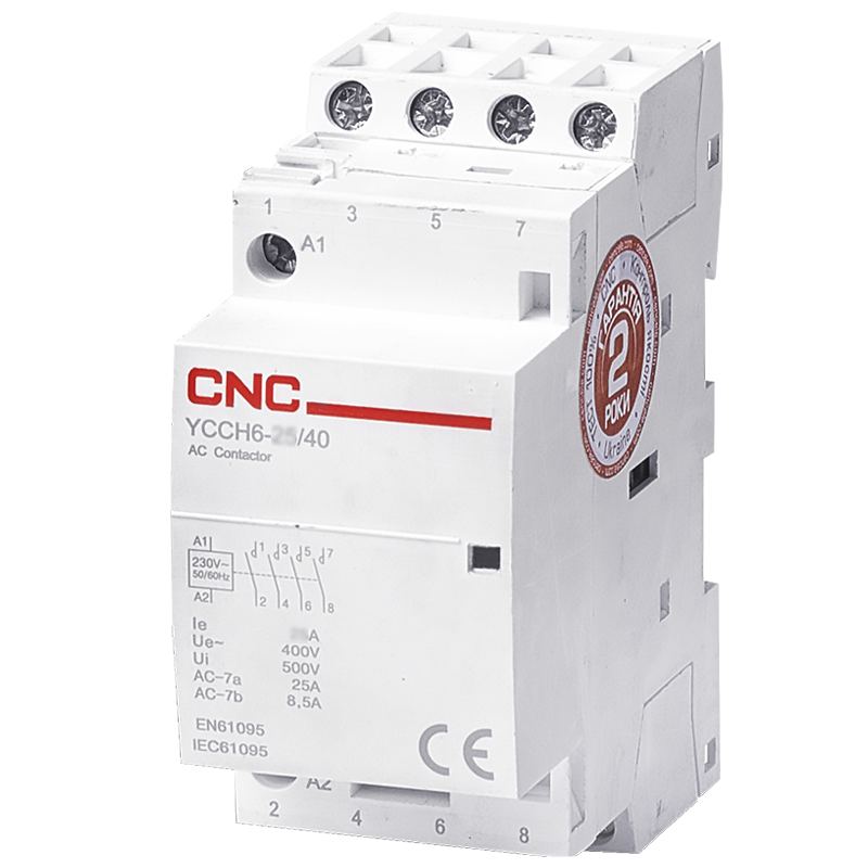 Контактор модульний CNC YCCH6 4P 40A 4NO 220V (Б00029042)