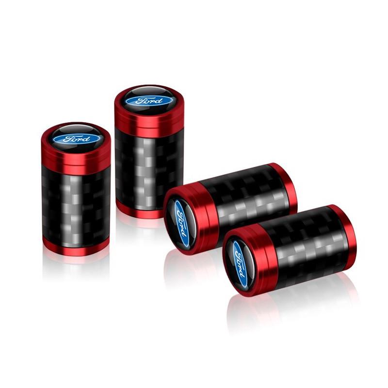 Набір захисних ковпачків на ніпель SUNROZ Caps для Ford Carbon Red Ford 4 шт. (A-67641)
