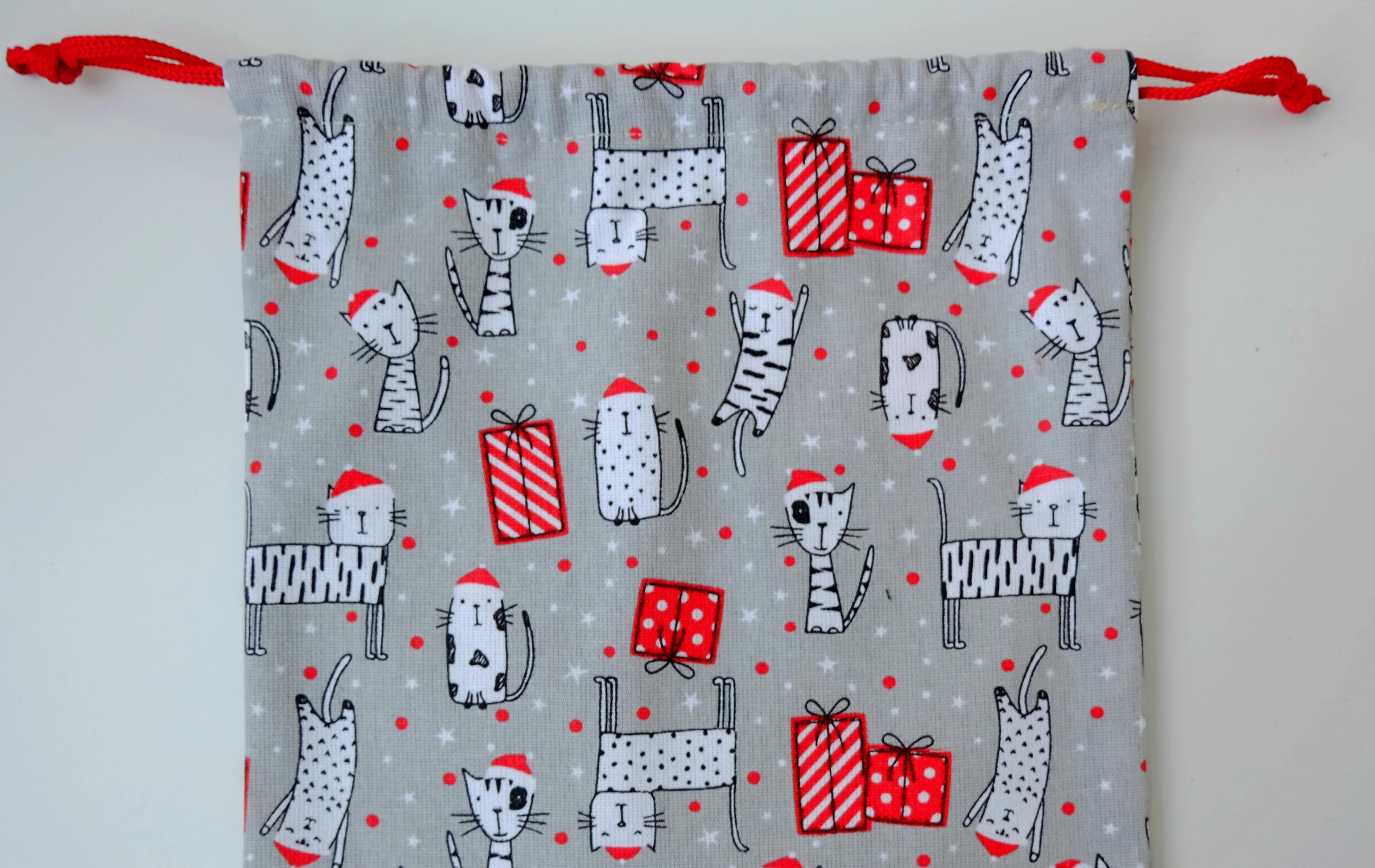 Подарунковий мішок подарунковий Новорічні коти (29682749) - фото 4