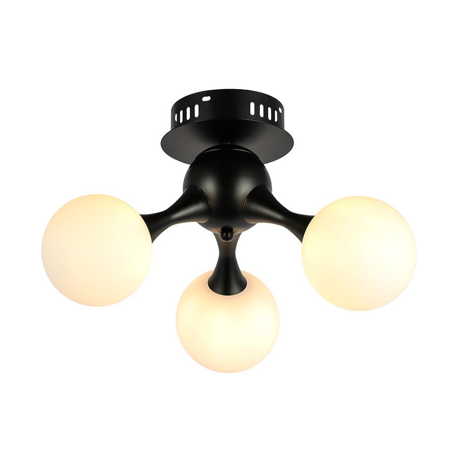 Люстра потолочная Levistella 7529817-3 BK+WH Молекула с тремя стеклянными плафонами Черный/Белый (2659179383) - фото 2 Люстра потолочная Levistella 7529817-3 BK+WH Молекула с тремя стеклянными плафонами Черный/Белый (2659179383) - фото 2