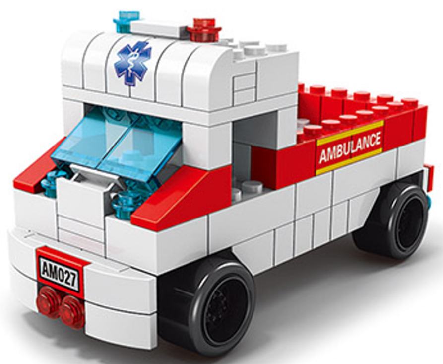 Конструктор Скорая Помощь на 1000 деталей Белый (КШМД45)