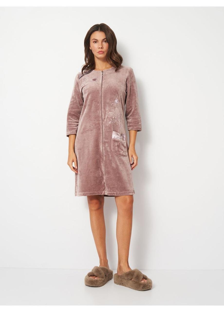 Халат женский Romeo Life велюровый XL Пудровый (3746-01-XL)