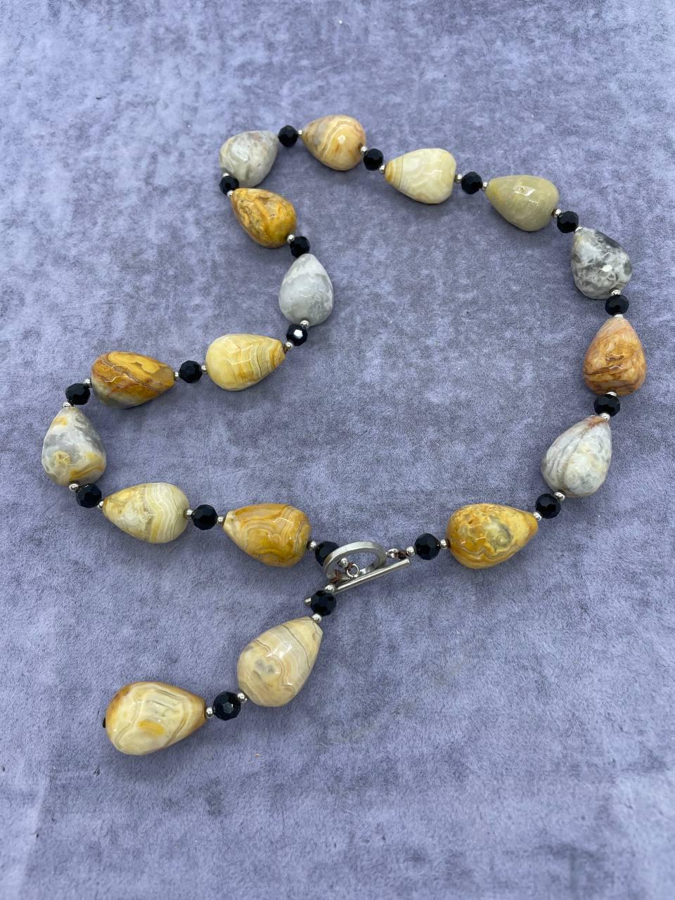 Бусы агат 45 см Коричневый (1023)