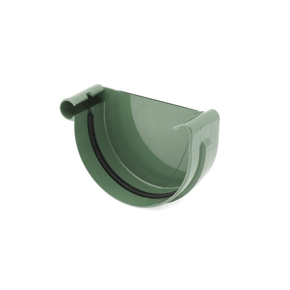 Заглушка желоба BRYZA левая 125 мм Зеленый (6020)