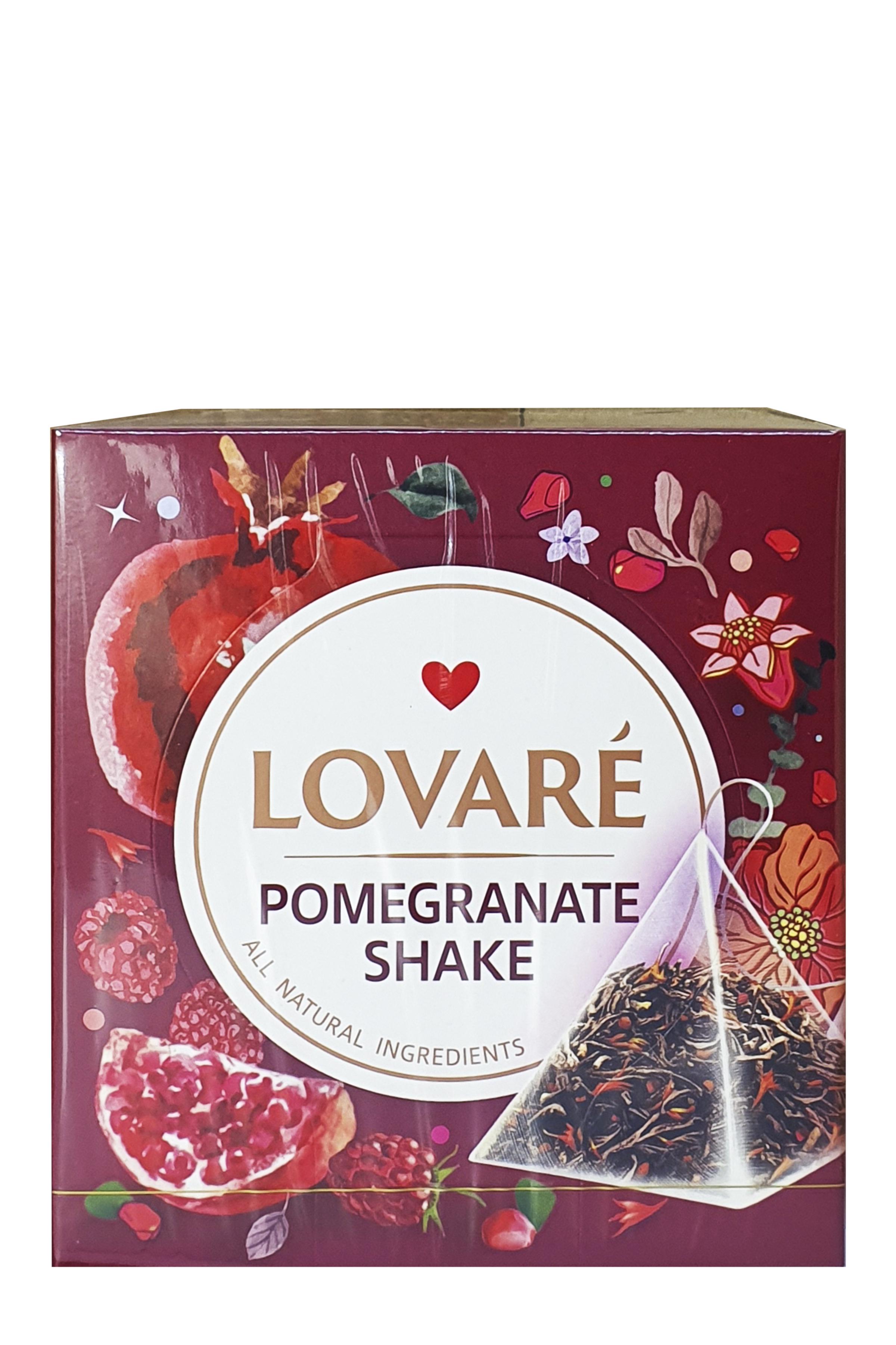 Чай чорний Lovare Pomegranate shake з ароматом гранату в пірамідках 15 пакетиків 2 г (54206) - фото 2