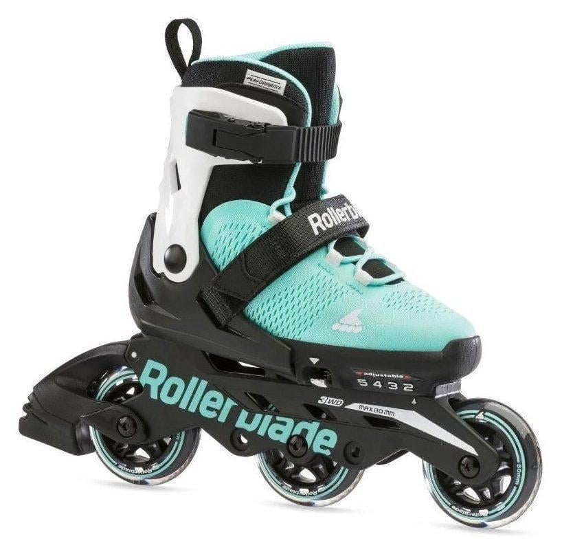 Дитячі ролики Rollerblade Microblade 3wd Aqua р. 28-32 Чорно-блакитний