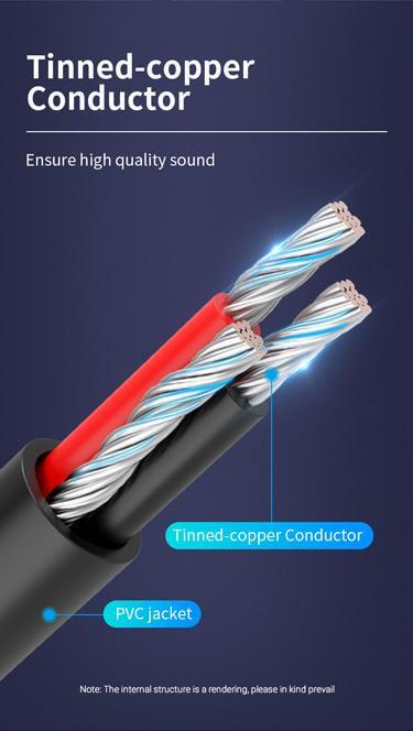 Кабель Vention 6.5 мм Jack-3.5 мм minijack HiFi стерео AUX на 6.35 мм TRS 3 м Чорний (BABBI) - фото 13 Кабель Vention 6.5 мм Jack-3.5 мм minijack HiFi стерео AUX на 6.35 мм TRS 3 м Чорний (BABBI) - фото 13