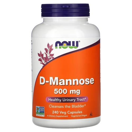 Здоровье мочевыводящих путей NOW D-Mannose 500 мг 240 Veg Capsules (NOW-02816)