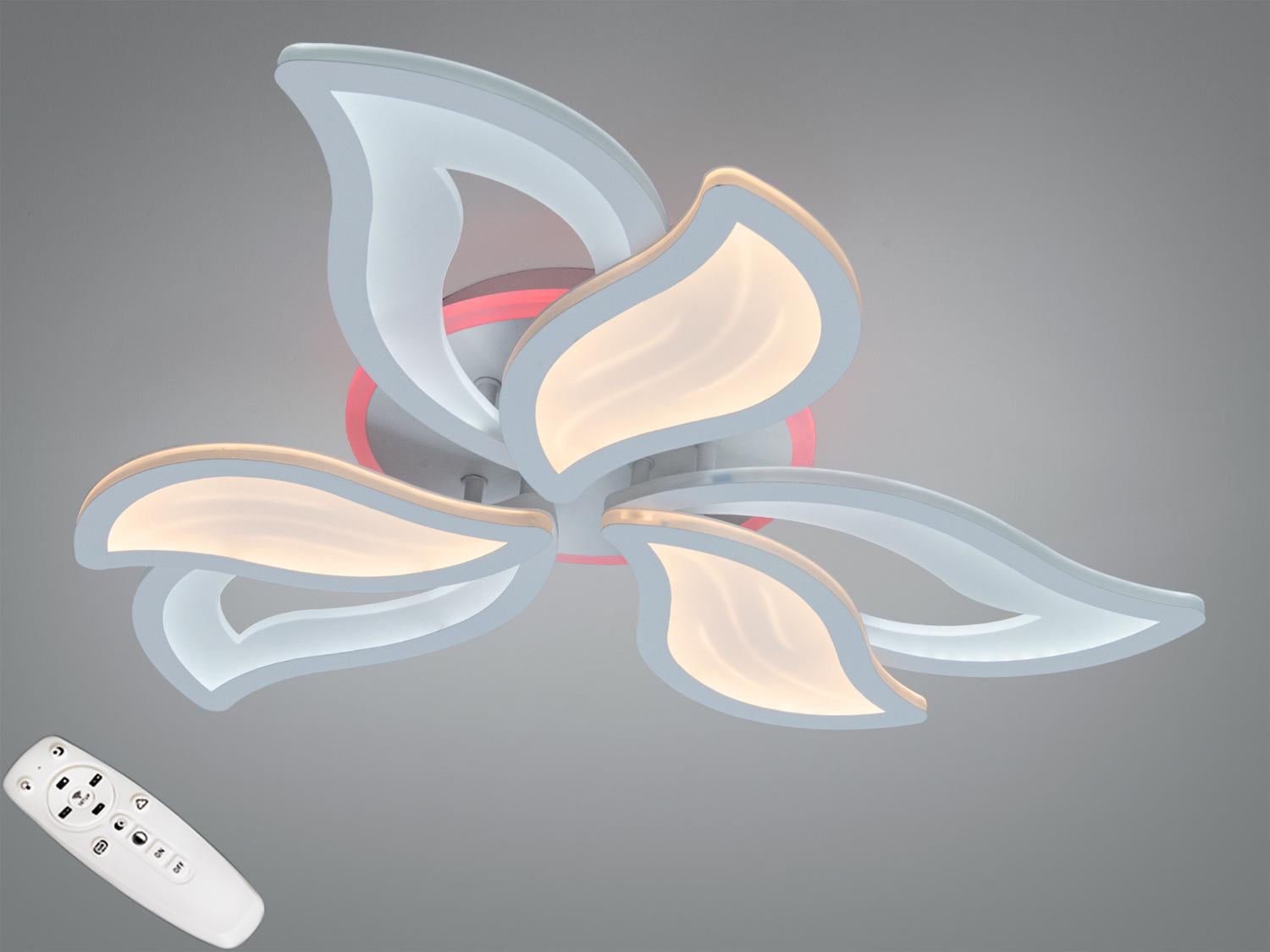 Люстра потолочная LED Diasha 78W/пульт Белый (9033/3WH LED 3color dimmer)