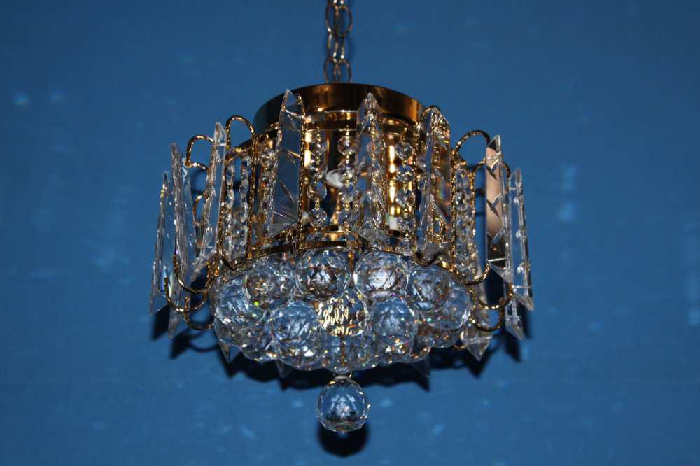 Хрустальная люстра L0444/4 Золото/Коричневый/Белый (AN000624)