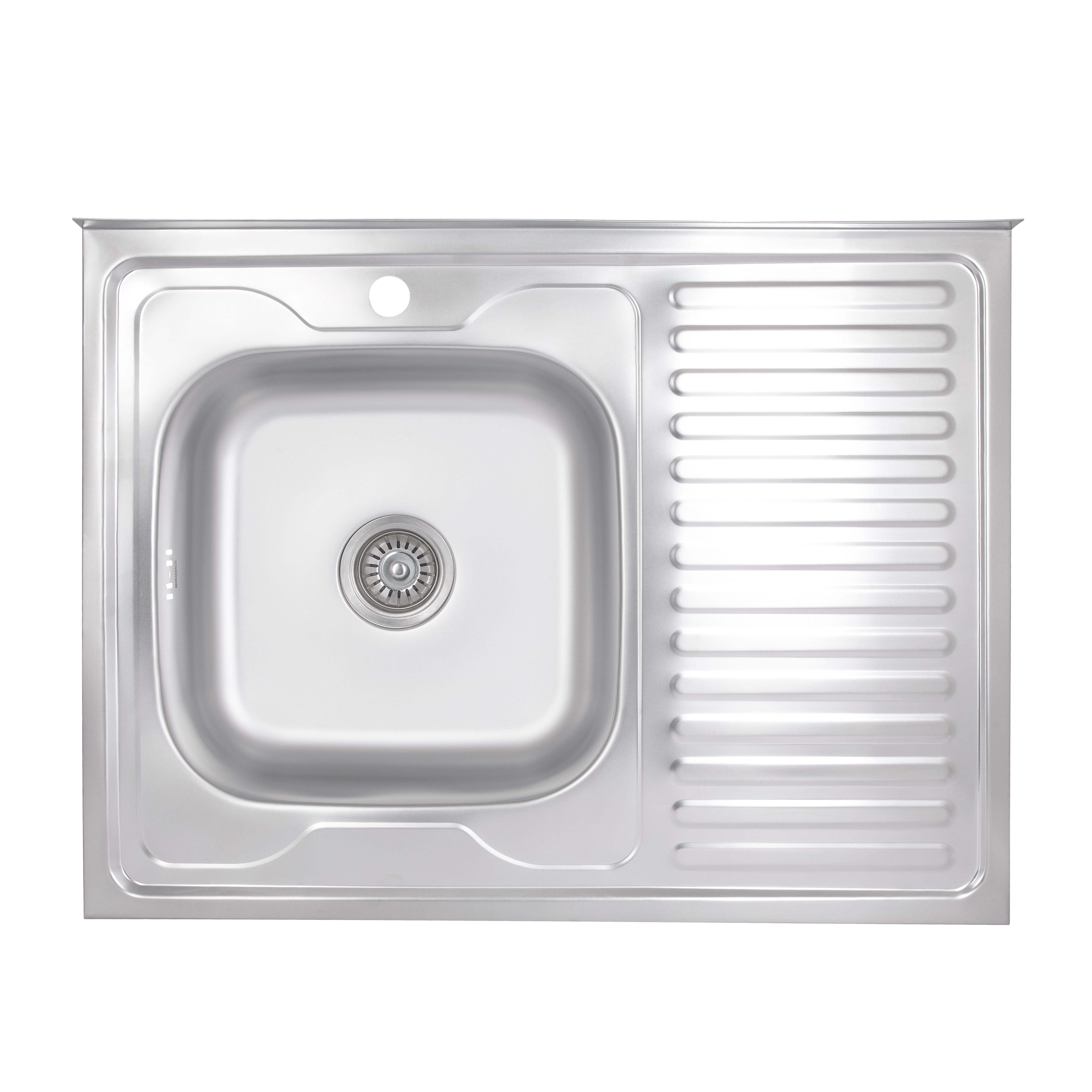 Мойка для кухни Brinex 6080-L 0,6 мм Satin (BRIN6080LSAT06)