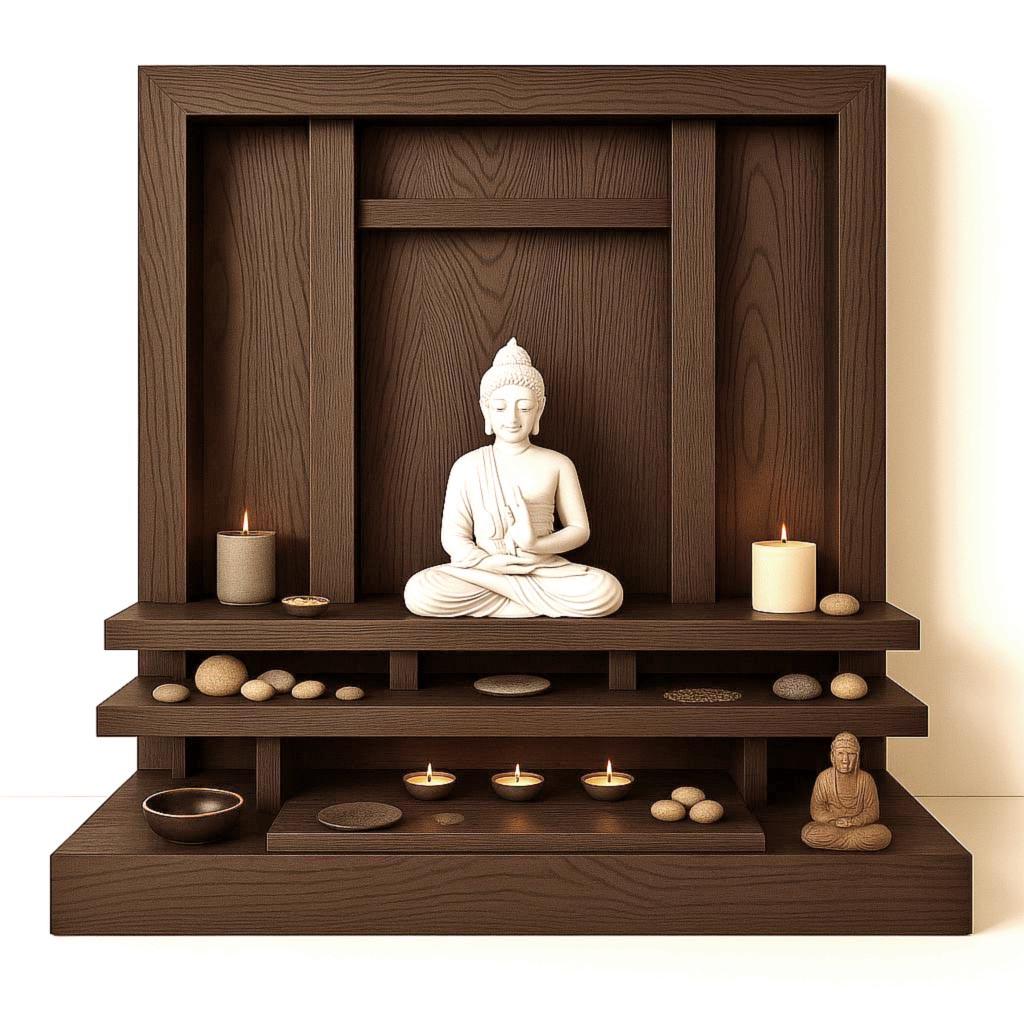 Алтарь для медитации из дерева Вселери Капучино (ЛАТ-016009)