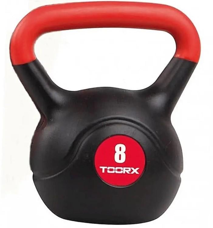 Гиря вінілова Toorx PVC 8 ​​кг Black/Orange (KRP-8)