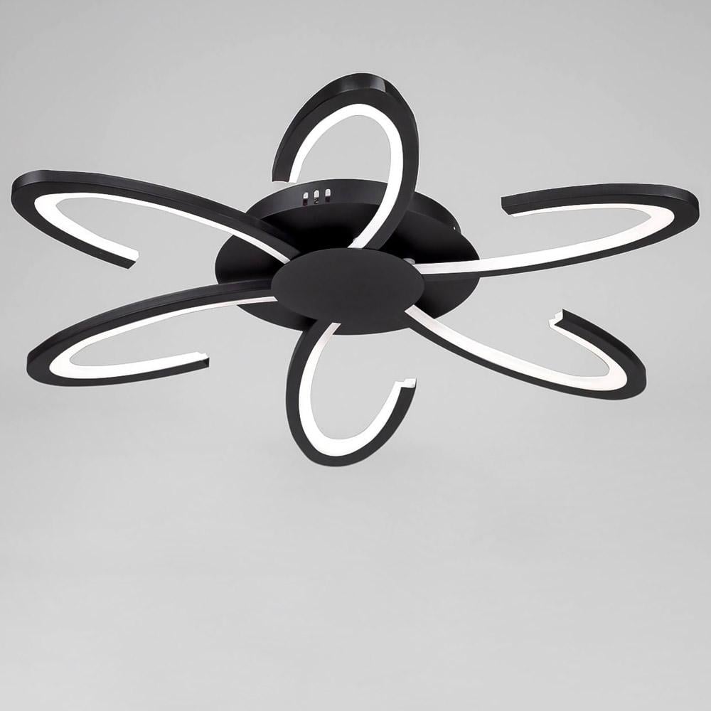 Люстра потолочная светодиодная Lighthouse SY-20482/6A1 MB D608хH70 120W с пультом Черный