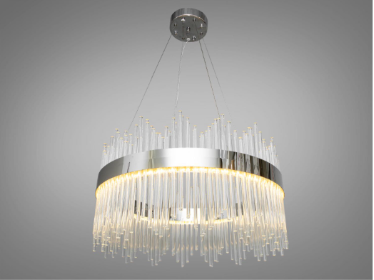 Люстра светодиодная Diasha хрустальная 30 Вт 60 см Хром (Q802/600CH)