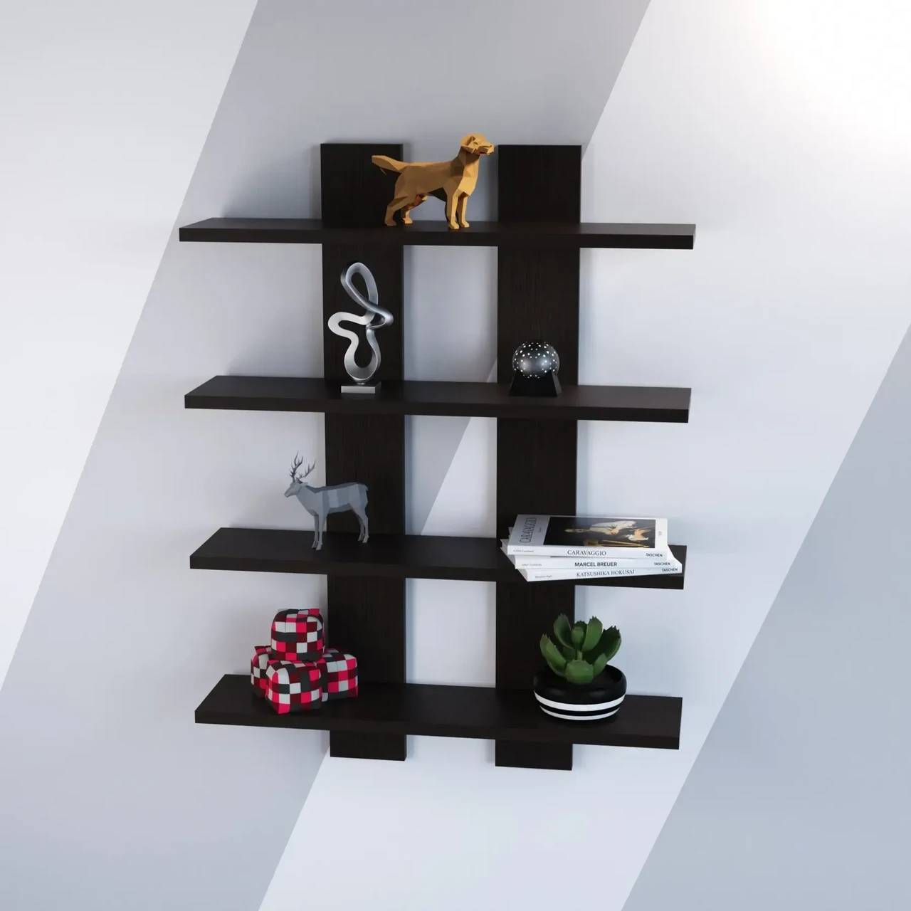 Полиця навісна Kontinent П-4 60х12х80 см Венге Магія (52720929) - фото 1 Полиця навісна Kontinent П-4 60х12х80 см Венге Магія (52720929) - фото 1