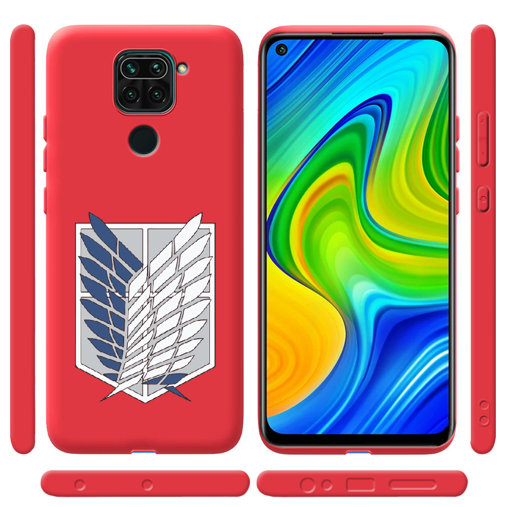 Чехол с рисунком Boxface Xiaomi Redmi Note 9 Атака Титанов Крылья Свободы Красный силикон (39801-bk88-41193) - фото 2