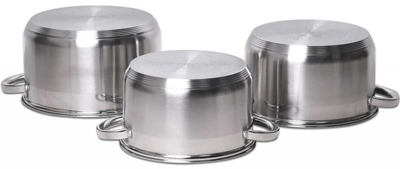 Набір каструль Kamille Mystery 3 шт. зі скляними кришками 4/5/6/3/7,8 л - фото 2 Набір каструль Kamille Mystery 3 шт. зі скляними кришками 4/5/6/3/7,8 л - фото 2