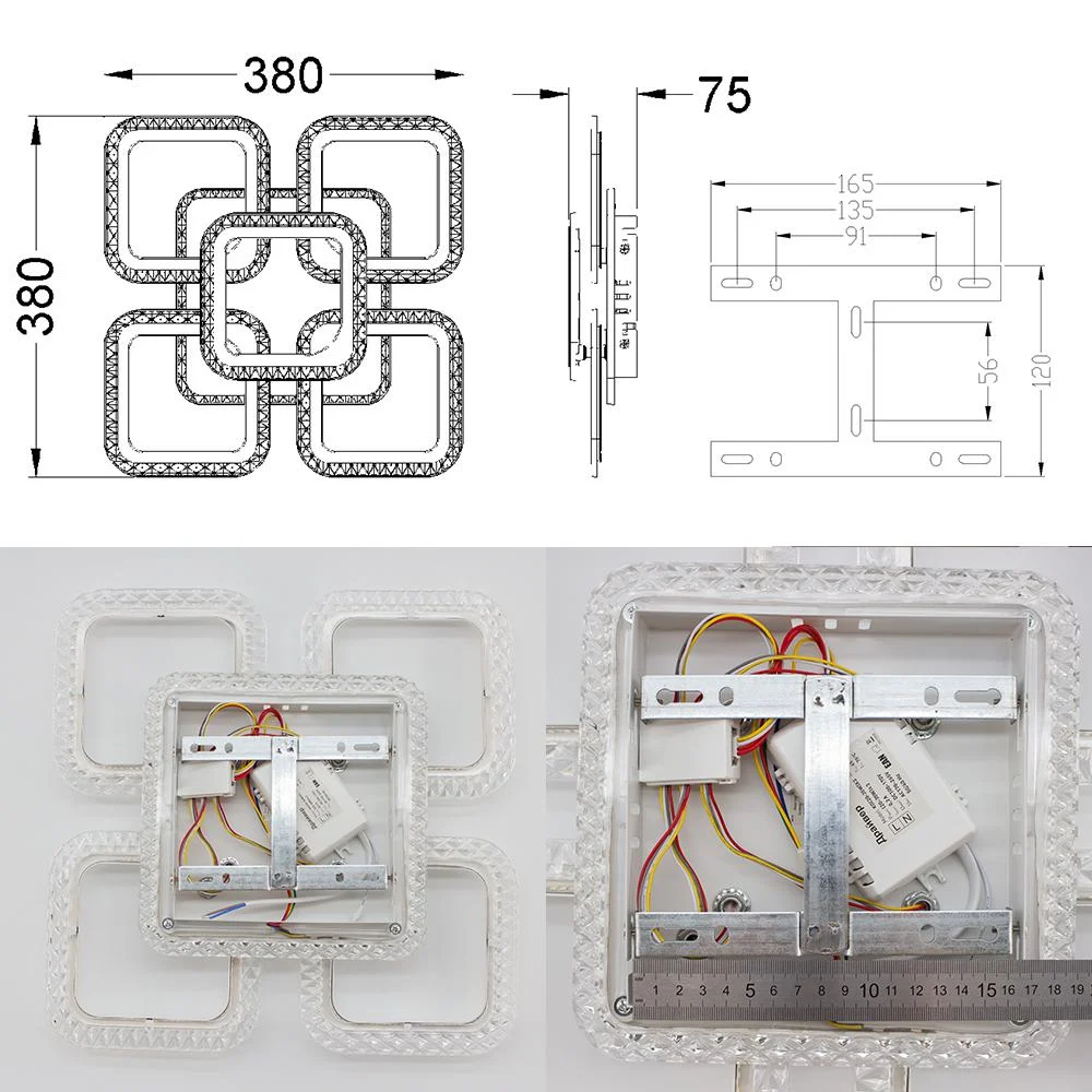 Люстра ESLLSE ROOM ICE RGB 6S с пультом 70W 380x380x75 мм Белый (10573) - фото 8 Люстра ESLLSE ROOM ICE RGB 6S с пультом 70W 380x380x75 мм Белый (10573) - фото 8
